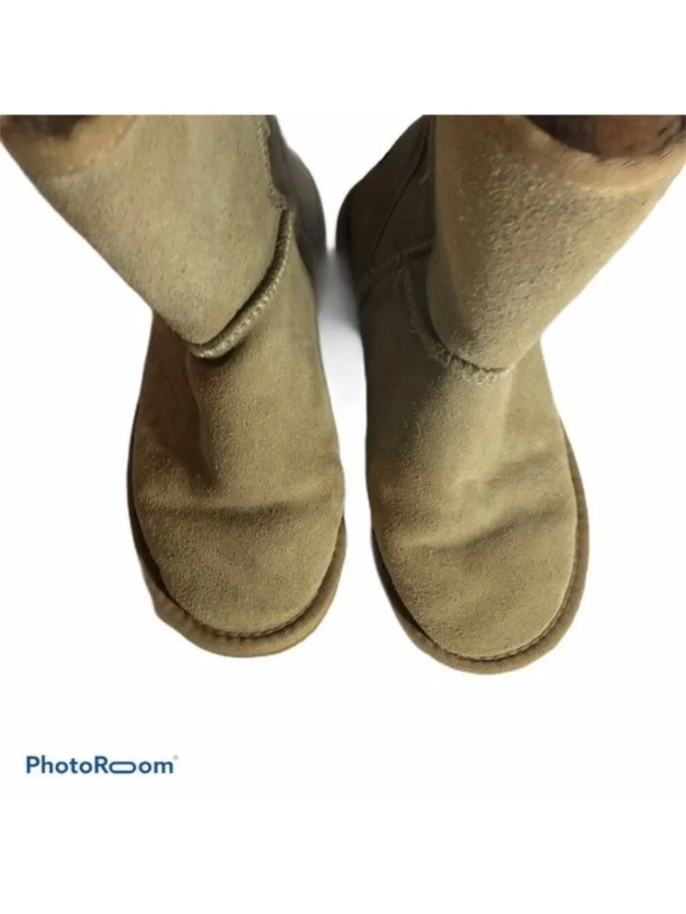 beach feet boots Tan cow suede upper wool lining size 8 women’s men's 5 READ